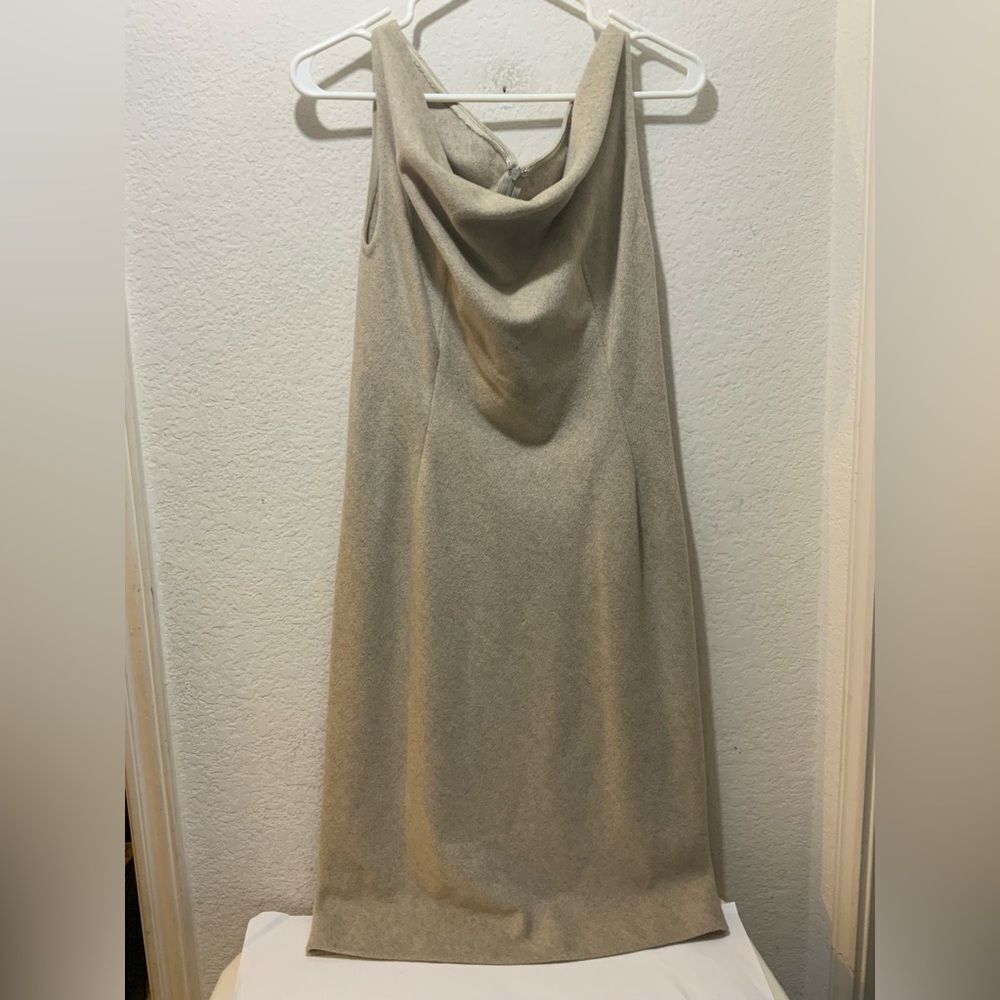 Vintage 1990’s Pamela Dennis Couture cashmere strapless cream  dress size 8